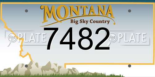 7482 Montana License Plate