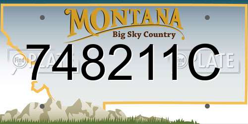 748211C Montana License Plate