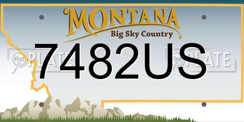 7482US Montana License Plate