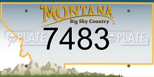 7483 Montana License Plate
