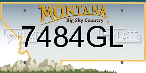 7484GL Montana License Plate