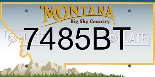 7485BT Montana License Plate