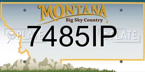 7485IP Montana License Plate