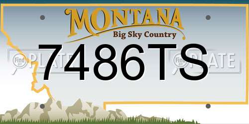 7486TS Montana License Plate