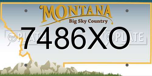 7486XO Montana License Plate