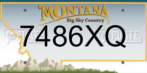 7486XQ Montana License Plate