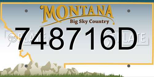 748716D Montana License Plate