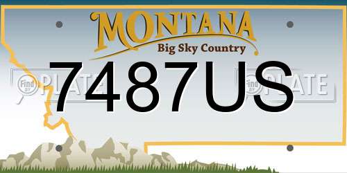7487US Montana License Plate