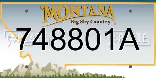 748801A Montana License Plate