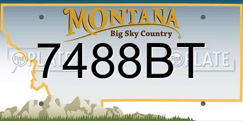 7488BT Montana License Plate