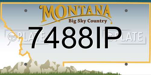 7488IP Montana License Plate