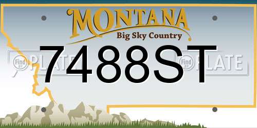 7488ST Montana License Plate