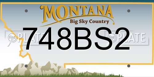 748BS2 Montana License Plate