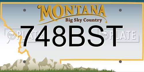 748BST Montana License Plate