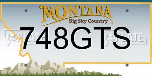 748GTS Montana License Plate