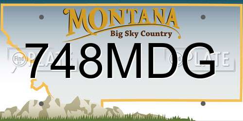 748MDG Montana License Plate