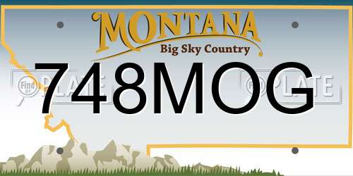 748MOG Montana License Plate