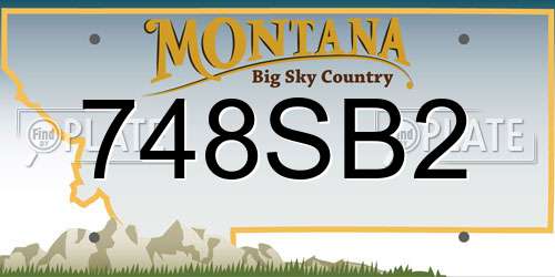 748SB2 Montana License Plate