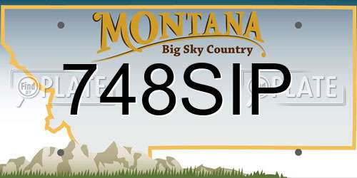 748SIP Montana License Plate
