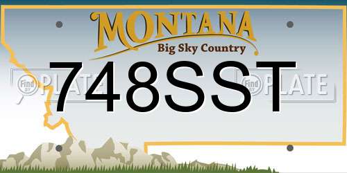 748SST Montana License Plate