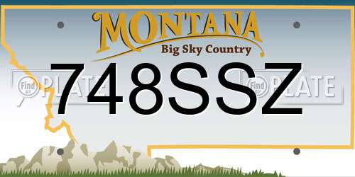 748SSZ Montana License Plate