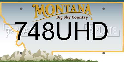 748UHD Montana License Plate