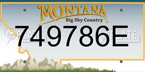 749786E Montana License Plate