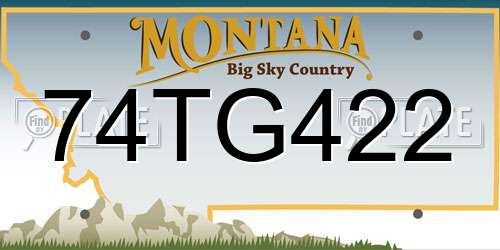 74TG422 Montana License Plate