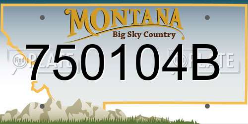 750104B Montana License Plate
