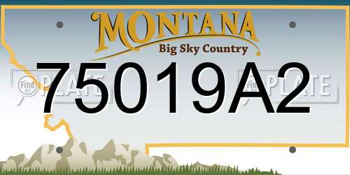 75019A2 Montana License Plate