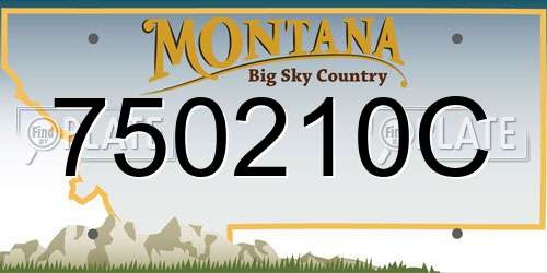 750210C Montana License Plate