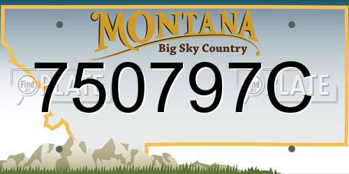 750797C Montana License Plate