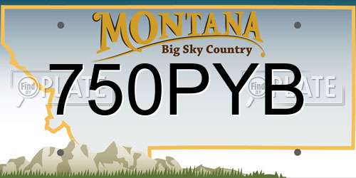 750PYB Montana License Plate