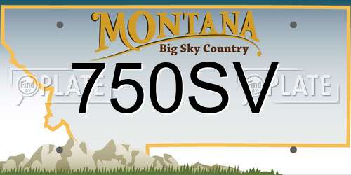 750SV Montana License Plate
