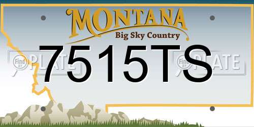 7515TS Montana License Plate