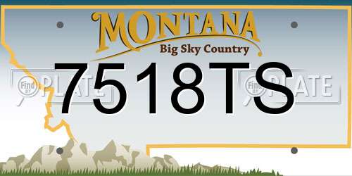 7518TS Montana License Plate