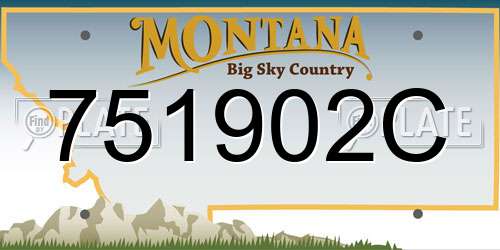 751902C Montana License Plate