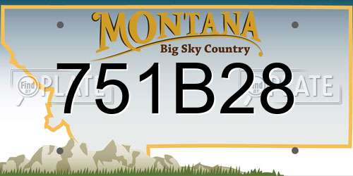 751B28 Montana License Plate