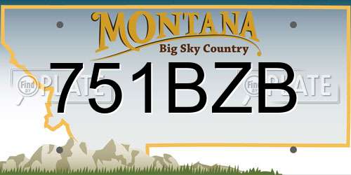 751BZB Montana License Plate