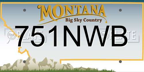 751NWB Montana License Plate