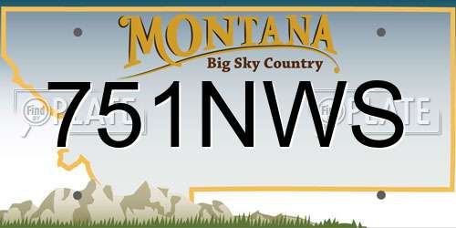 751NWS Montana License Plate