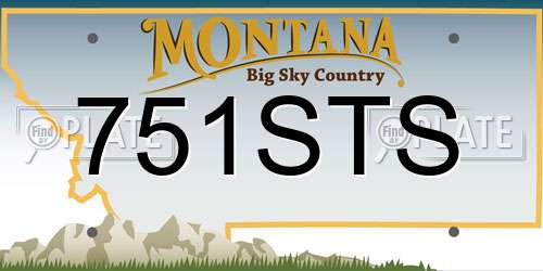 751STS Montana License Plate