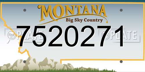 7520271 Montana License Plate