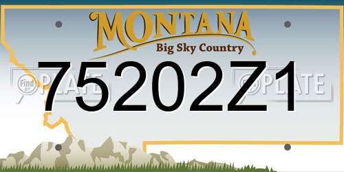 75202Z1 Montana License Plate