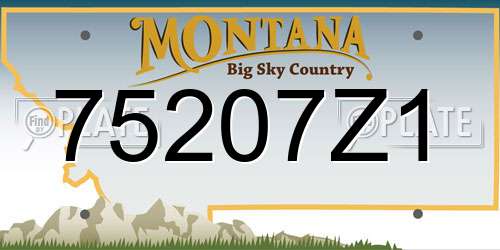 75207Z1 Montana License Plate