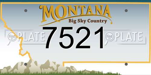 7521 Montana License Plate
