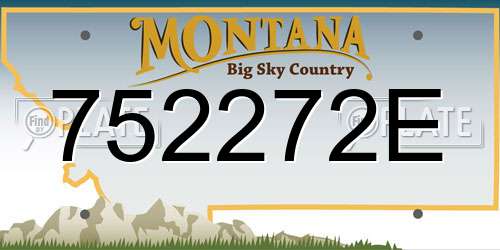752272E Montana License Plate