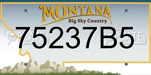 75237B5 Montana License Plate