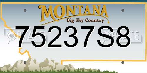 75237S8 Montana License Plate