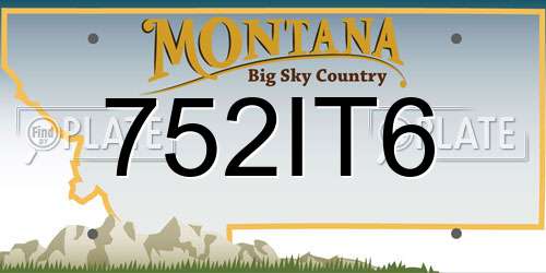 752IT6 Montana License Plate